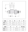 Фотографија од Caleffi радијаторски прав вентил 1/2''-23x1.5 341402
